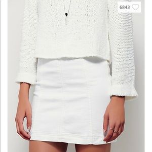 free people white modern femme skirt size 2